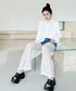 Splicing Mesh Denim